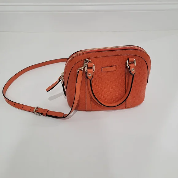 Gucci Mini Microguccissima Dome Orange Bag - Picture 1 of 12